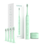 Ordo Sonic+ Toothbrush & 4x Brush Head Bundle - Mint Green